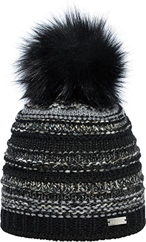 Eisglut Damen Mütze Strickmütze Wintermütze Bommelmütze Beanie Cosima schwarz Eisglut Damen Mütze Strickmütze Wintermütze Bommelmütze Beanie Cosima schwarz von Eisglut
