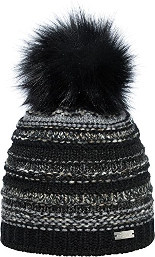 Eisglut Damen Mütze Strickmütze Wintermütze Bommelmütze Beanie Cosima schwarz von Eisglut