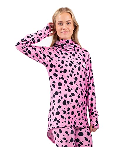 Eivy Damen Icecold Gaiter Top Yoga Shirt, Pink Cheetah, S EU Eivy Damen Icecold Gaiter Top Yoga Shirt, Pink Cheetah, S EU von Eivy