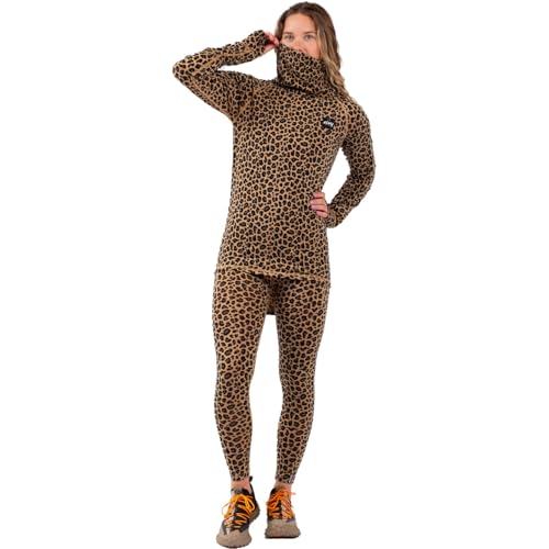 Eivy Damen Icecold Wool Top Sweatshirt, Leopard, S EU Eivy Damen Icecold Wool Top Sweatshirt, Leopard, S EU von Eivy