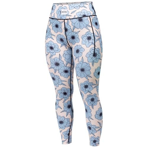 Eivy Damen Pocket Tights Leggings, Blue Flower, M EU Eivy Damen Pocket Tights Leggings, Blue Flower, M EU von Eivy