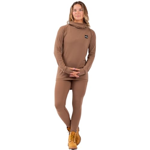 Eivy Damen Icecold Wool Gaiter Rib Top T-Shirt, Faded Coffee, S EU von Eivy