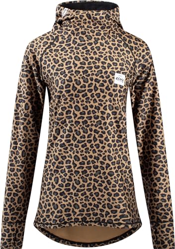 Eivy Damen Icecold Hood Top Yoga Shirt, Leopard, XXS EU von Eivy