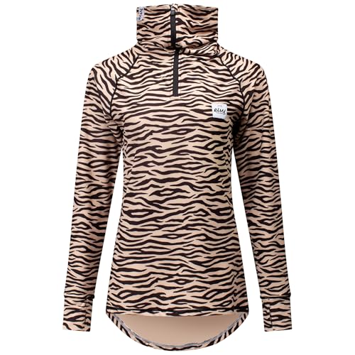 Eivy Damen Icecold Zip Top Yoga-Shirt, Zebra, L EU Eivy Damen Icecold Zip Top Yoga-Shirt, Zebra, L EU von Eivy