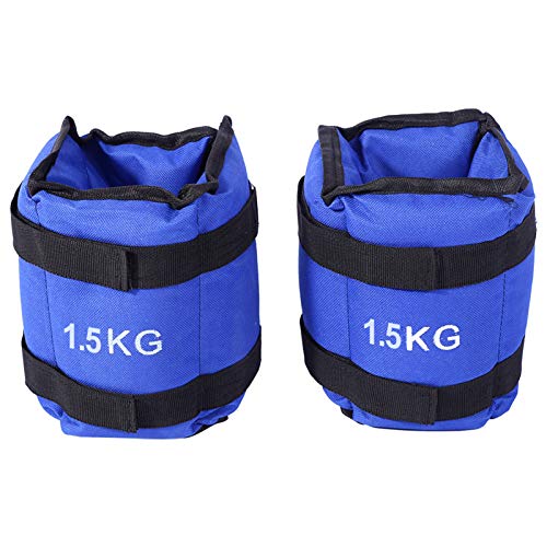 Ejoyous 2er Set Gewichtsmanschetten Fußgelenk, 2X 1,5kg Armgewichte Handgelenkgewichte Verstellbar Laufgewichte Set Gewichtsvarianten für Fitness Bewegung Laufen Joggen Gymnastik von Ejoyous