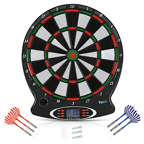 Ejoyous Elektronische Dartscheibe, Dartscheibe Elektronisch Elektronik Dartboard Electronic Soft Tip Dartboard mit LCD-Score-Anzeige und 6 Dartpfeilen 31,5 * 43 cm Ejoyous Elektronische Dartscheibe, Dartscheibe Elektronisch Elektronik Dartboard Electronic Soft Tip Dartboard mit LCD-Score-Anzeige und 6 Dartpfeilen 31,5 * 43 cm von Ejoyous