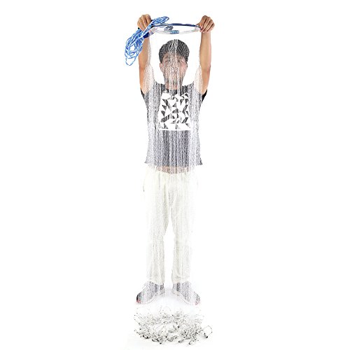 Ejoyous Wurfnetz Fischernetz, Hand Überwurf Fishing Net Angelnetz Anglen Abfischen Wurfnetz Monofilament Handwurf Angeln Mesh mit 8m Handschnur 4,8m Ejoyous Wurfnetz Fischernetz, Hand Überwurf Fishing Net Angelnetz Anglen Abfischen Wurfnetz Monofilament Handwurf Angeln Mesh mit 8m Handschnur 4,8m von Ejoyous