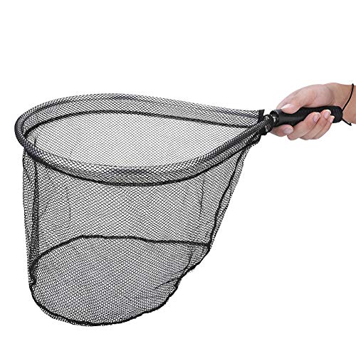 Ejoyous Fliegenfischen Kescher, Fischkescher Watkescher Angel Kescher Fischernetz Maschendraht aus Aluminiumlegierung mit bequemem Griff für Kajak Salmon Catfish Bass Trout Ejoyous Fliegenfischen Kescher, Fischkescher Watkescher Angel Kescher Fischernetz Maschendraht aus Aluminiumlegierung mit bequemem Griff für Kajak Salmon Catfish Bass Trout von Ejoyous