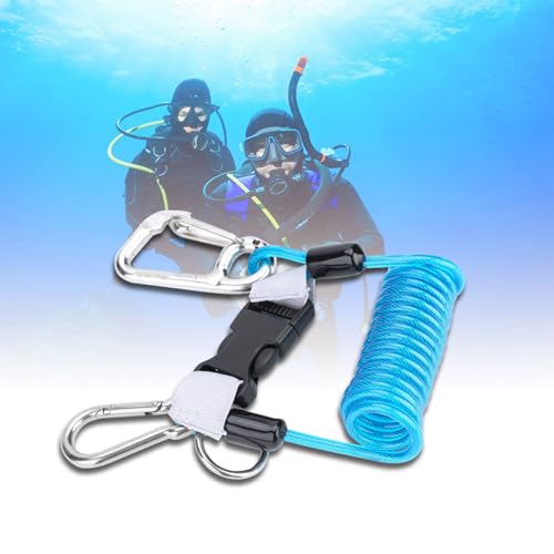 Ejoyous Spiralkabel Tauchen Kamera, Riffhaken Tauchen mit Karabiner und Schnellspanner Anti-Verlust Tauchausrüstung Lanyard, für Schnorcheln Klettern Höhlentauchen Unterwasserkamera Ejoyous Spiralkabel Tauchen Kamera, Riffhaken Tauchen mit Karabiner und Schnellspanner Anti-Verlust Tauchausrüstung Lanyard, für Schnorcheln Klettern Höhlentauchen Unterwasserkamera von Ejoyous