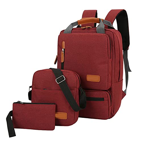 Rucksacks, Arbeitsrucksack, Laptoprucksack für Reisen, Arbeit, Schule, aus Nylon, Rot/Grau/Schwarz/Blau (Rot) von Ejoyous