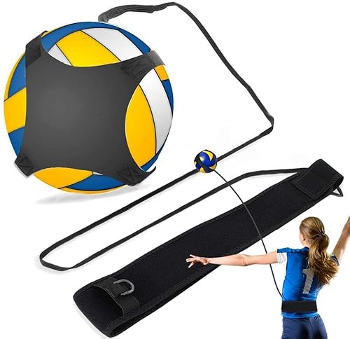 Vollyball Trainingsgeräte Ball Rebounder Aids mit verstellbaren Kordeln Volleyball Netz für zuhause für Volleyballspieler und Anfänger Servieren Spiken Armschaukel Vollyball Trainingsgeräte Ball Rebounder Aids mit verstellbaren Kordeln Volleyball Netz für zuhause für Volleyballspieler und Anfänger Servieren Spiken Armschaukel von Ejoyous