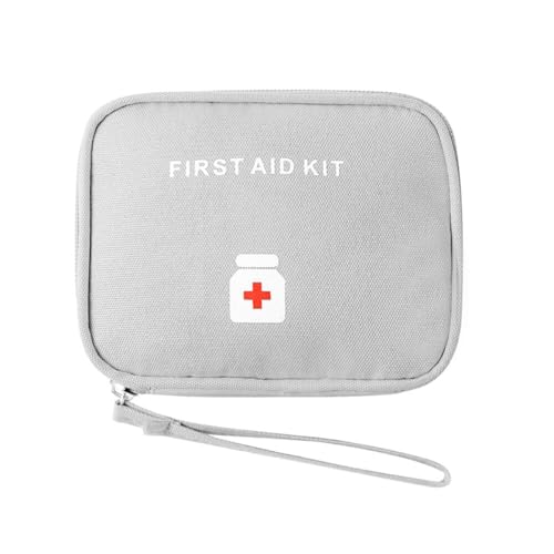 Ekakashop First Aid Kit Reiseset Tasche Survival Bag für Schule,Reisen, Camping und Wandern Praktisches Erste Hilfe Kit für Outdooraktivitäten grau#3,S von Ekakashop