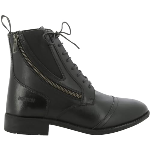 Ekkia NORTON Reitstiefelette mit Schnürung und Reisverschluss Metal schwarz, Schuhgröße:39 Ekkia NORTON Reitstiefelette mit Schnürung und Reisverschluss Metal schwarz, Schuhgröße:39 von EKKIA