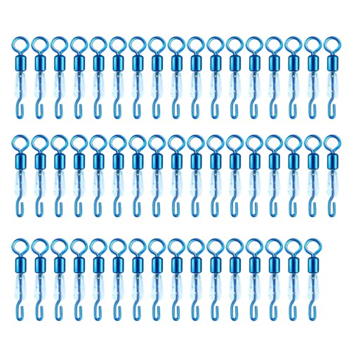 Eladcncmc Angelwirbel zum schnellen Wechseln, 50 Stück, Angelschnurverbinder, schnell verbinden, Angelwirbel, Set für Angelzubehör von Eladcncmc