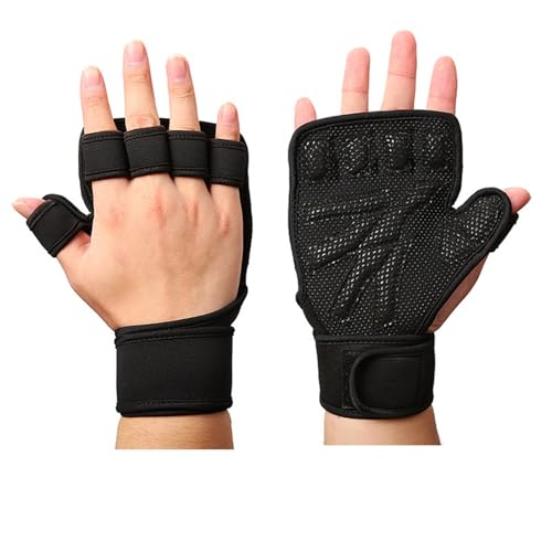 Eladcncmc Gewichtheber-Handschuhe, Workout-Handschuhe mit Handgelenkstütze, offene Fitness-Handschuhe, Fahrradhandschuhe für Fitnessstudio, Fitness, Wandern von Eladcncmc