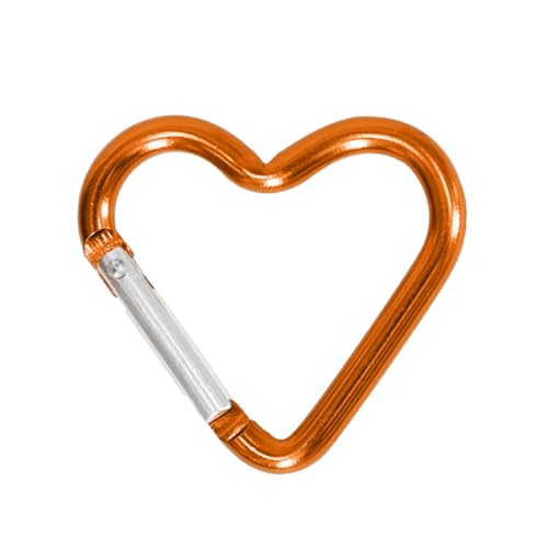 Eladcncmc Heart Shaped Carabiner Clip Metal Buckle Spring Hooks Heavy Duty Carabiner for Camping Hiking Fishing Dog Leash von Eladcncmc