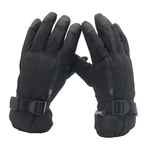 Eladcncmc Slip-Fahrradhandschuhe, dickes Futter, Vollfinger-Handschuhe für Winter-Fahrradausrüstung von Eladcncmc