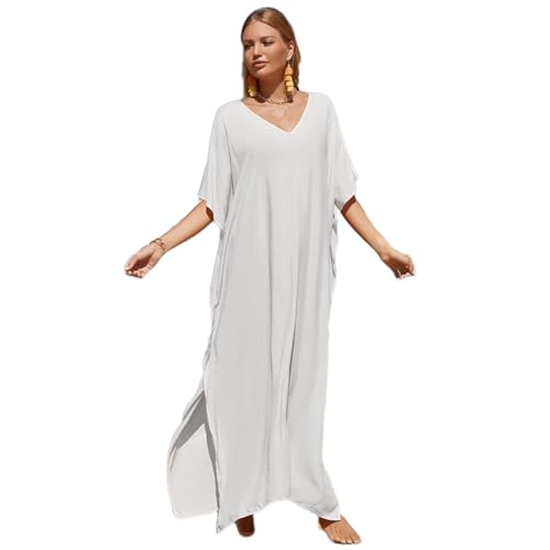 Eladcncmc Strandkleid In Voller Länge Strandkleid Lockeres Lässiges Kleid Kaftan Kleid Kleid von Eladcncmc