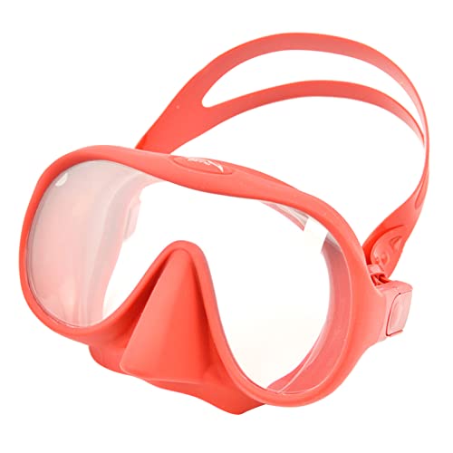 Taucherbrille für Erwachsene, gehärtetes Glas, Anti-Beschlag-Schwimmbrille mit Nasenabdeckung zum Schnorcheln, Freitauchen von Eladcncmc