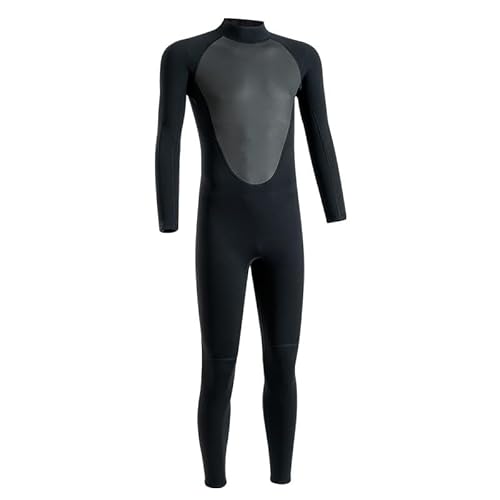 Herren-Neoprenanzug, Tauchanzug für Herren, 1,5 mm, 3 mm, 5 mm, warmer Winter-Badeanzug, kältebeständig, Nass-Surfanzug, Schnorchel-Overall für Damen (Schwarz, 1,5 mm, S) von Elaineeu