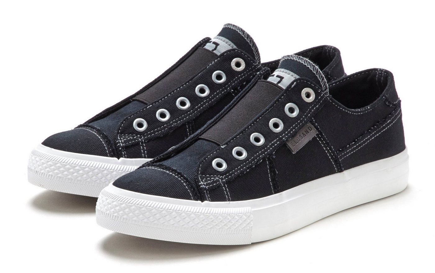 Elbsand Slip-On Sneaker aus Textil, bequemer Elastik Einsatz, Halbschuh, Slipper,Freizeitschuh Elbsand Slip-On Sneaker aus Textil, bequemer Elastik Einsatz, Halbschuh, Slipper,Freizeitschuh von Elbsand