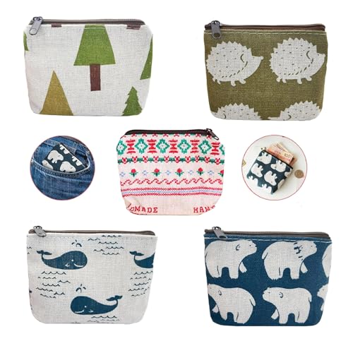 Mini Geldbörse,5 Stück Münze Geldbörse Niedlich Canvas Kleine Geldbeutel Kinder MüNztasche Münzbeutel Niedlich Mädchen Cartoon TäSchchen Mit ReißVerschluss für Münzen,Karten,Kopfhörer,Schlüssel Mini Geldbörse,5 Stück Münze Geldbörse Niedlich Canvas Kleine Geldbeutel Kinder MüNztasche Münzbeutel Niedlich Mädchen Cartoon TäSchchen Mit ReißVerschluss für Münzen,Karten,Kopfhörer,Schlüssel von Elegance-go
