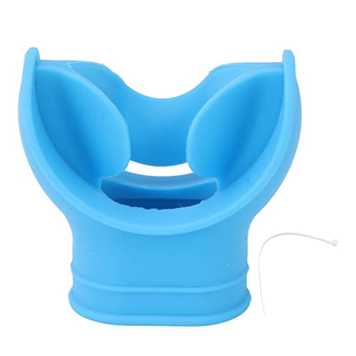 Elelif Atemregler-Mundstück für Tauchgeräte, Silikon, Universal-Komfortbiss-Mundstück, Schnorchel-Regler zum Austausch (Blue) von Elelif
