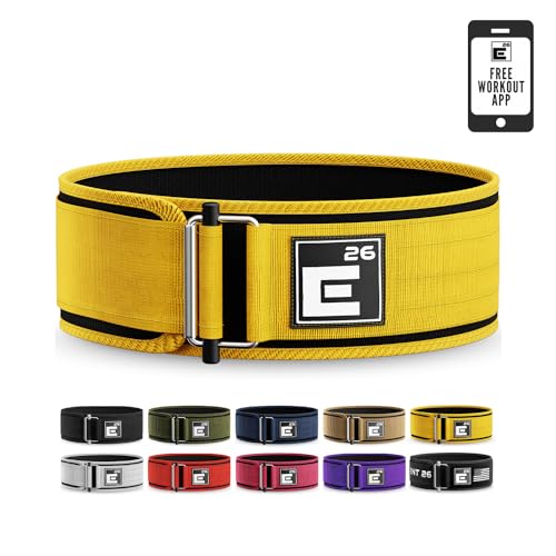 Selbstsichernder Gewichthebergürtel - Premium Qualität für Functional Fitness, Gewichtheben, Olympisches Gewichtheben - Trainingsgürtel für Männer und Frauen (XXL, Gelb) Selbstsichernder Gewichthebergürtel - Premium Qualität für Functional Fitness, Gewichtheben, Olympisches Gewichtheben - Trainingsgürtel für Männer und Frauen (XXL, Gelb) von Element 26