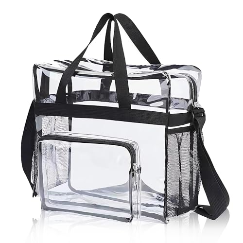 Elepl Durchsichtige Tasche PVC Kosmetiktasche Durchsichtig mit Reißverschlusstaschen wasserdichte Transparente Reisetaschen für Kulturtasche Reisen und Sport (30 x 30 x 15cm) von Elepl