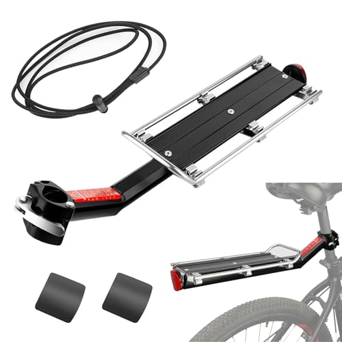 Elepl Fahrrad Gepäckträger Mountainbike Aluminiumlegierung Einstellbare Gepäckträger aus 9KG Gewichtskapazität Fahrrad Gepäckträger Hinten Universal Fahrrad Schnellspanner mit Reflektor Schwarz Elepl Fahrrad Gepäckträger Mountainbike Aluminiumlegierung Einstellbare Gepäckträger aus 9KG Gewichtskapazität Fahrrad Gepäckträger Hinten Universal Fahrrad Schnellspanner mit Reflektor Schwarz von Elepl