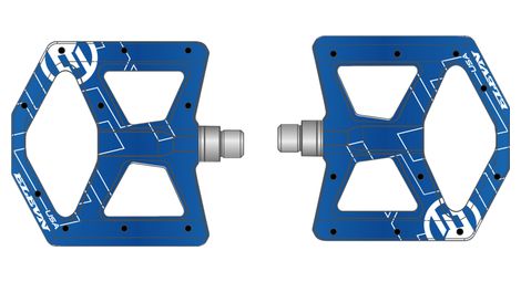 paar elevn expert mini flat pedals blau von Elevn