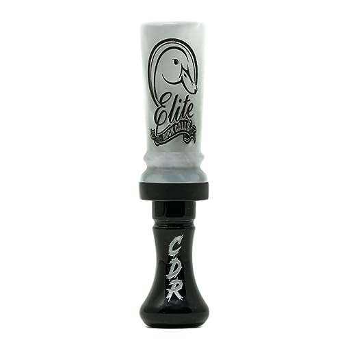 Elite Duck Calls Acryl-Cache CDR Doppelrohr-Entenruf – ideal für die Jagd auf Stockente, Holzenten, Pintails, Blaugrün und Gadwall (weiße Perle/Schwarz) von Elite Duck Calls