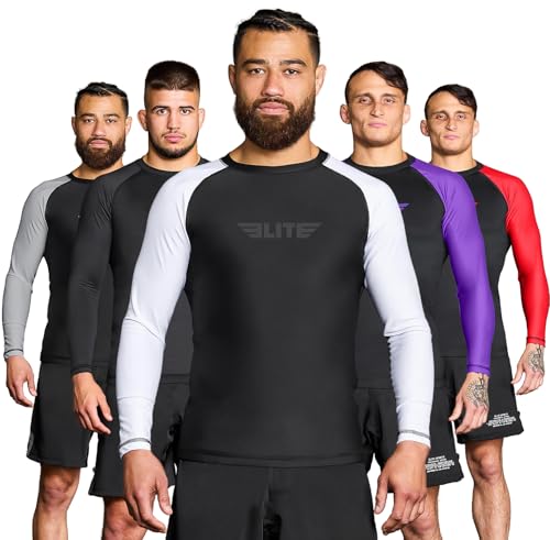 Elite Sports Langarm-Kompression, MMA, BJJ, No Gi, Cross-Training, Rashguard, XXL, Weiß Elite Sports Langarm-Kompression, MMA, BJJ, No Gi, Cross-Training, Rashguard, XXL, Weiß von Elite Sports