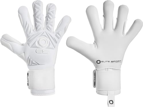 Elite - Torwarthandschuhe Neo Revolution II 8 Weiß, 3D-Design, 4mm Latex, Verstärkter Rückenschaum Elite - Torwarthandschuhe Neo Revolution II 8 Weiß, 3D-Design, 4mm Latex, Verstärkter Rückenschaum von Elite Sports