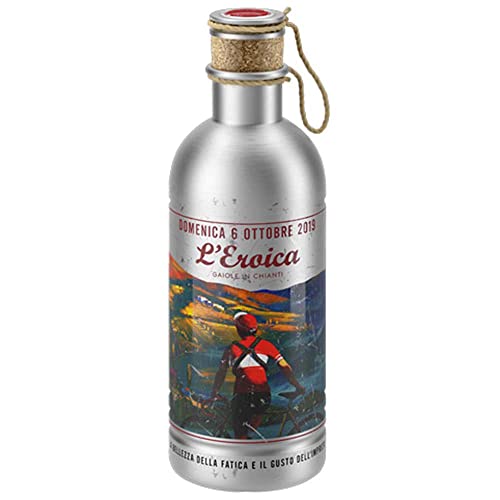 Elite Unisex – Erwachsene L'Eroica Trinkflasche, Silver, 600 ml Elite Unisex – Erwachsene L'Eroica Trinkflasche, Silver, 600 ml von Elite