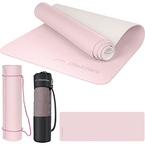 EliteAthlete Yogamatte - Sportmatte - Fitnessmatte - Gymnastikmatte gepolstert & rutschfest für Fitness, Pilates - Yoga Matte - 183 cm x 61 cm x 0.6 cm - Trainingsmatte inkl. Transportgurt + Tasche EliteAthlete Yogamatte - Sportmatte - Fitnessmatte - Gymnastikmatte gepolstert & rutschfest für Fitness, Pilates - Yoga Matte - 183 cm x 61 cm x 0.6 cm - Trainingsmatte inkl. Transportgurt + Tasche von EliteAthlete