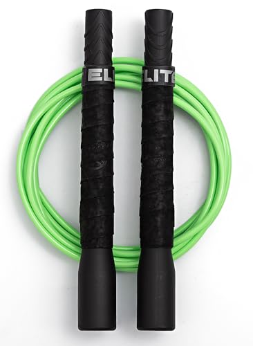 EliteSRS Anfänger Springseil mit Langen Griffen, Comfortable Foam Grip, Versöhnlich PVC-Schnur für Fitness, Ausdauertraining Schwarz Grün EliteSRS Anfänger Springseil mit Langen Griffen, Comfortable Foam Grip, Versöhnlich PVC-Schnur für Fitness, Ausdauertraining Schwarz Grün von EliteSRS
