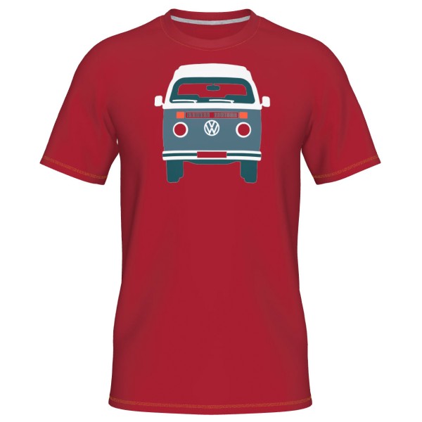 Elkline - Four Wheels To Freedom Baywindow - T-Shirt Gr S rot von Elkline