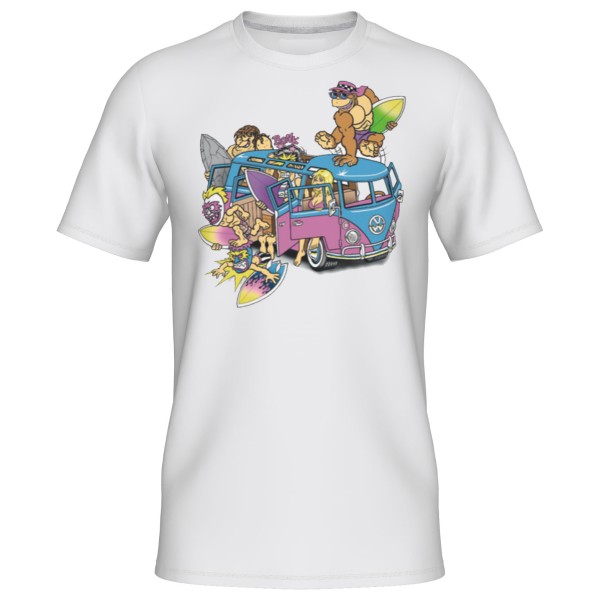 Elkline - Four Wheels To Freedom Vangoch - T-Shirt Gr S weiß von Elkline