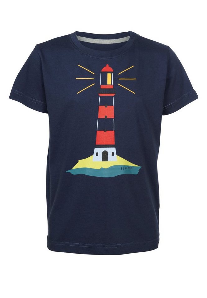 Elkline T-Shirt Waterworld maritimer Leuchtturm Print von Elkline