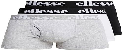 Ellesse Hali Trunks Herrenunterhose, Blk/Gy/Wht, XL von Ellesse