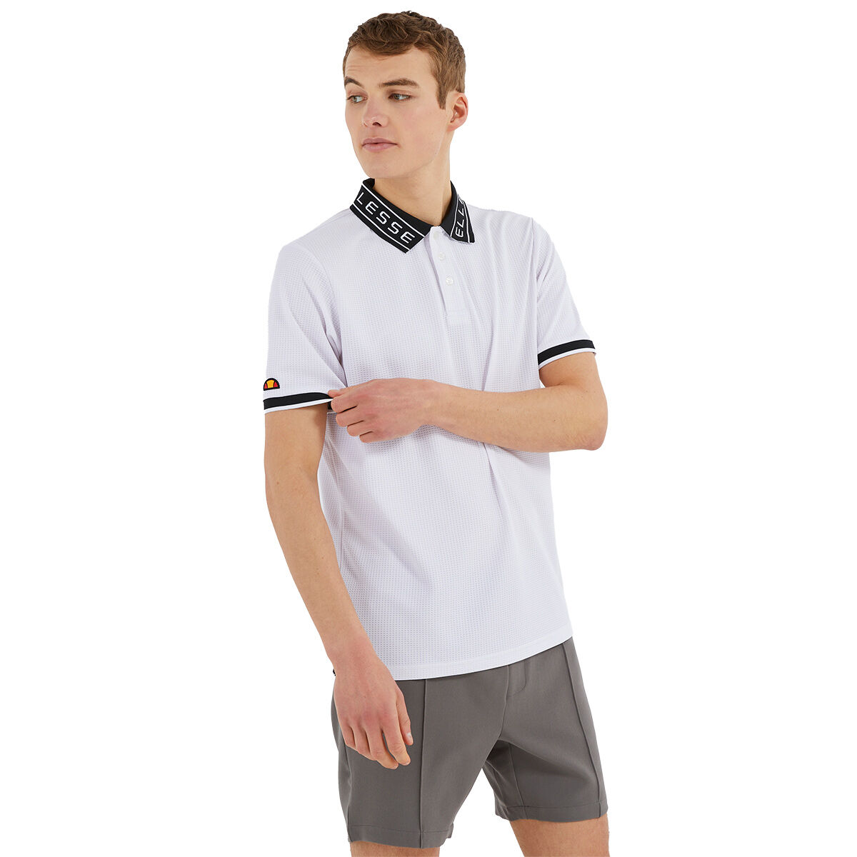 Ellesse Men's Algari Golf Polo Shirt, Mens, White, Small | American Golf von Ellesse