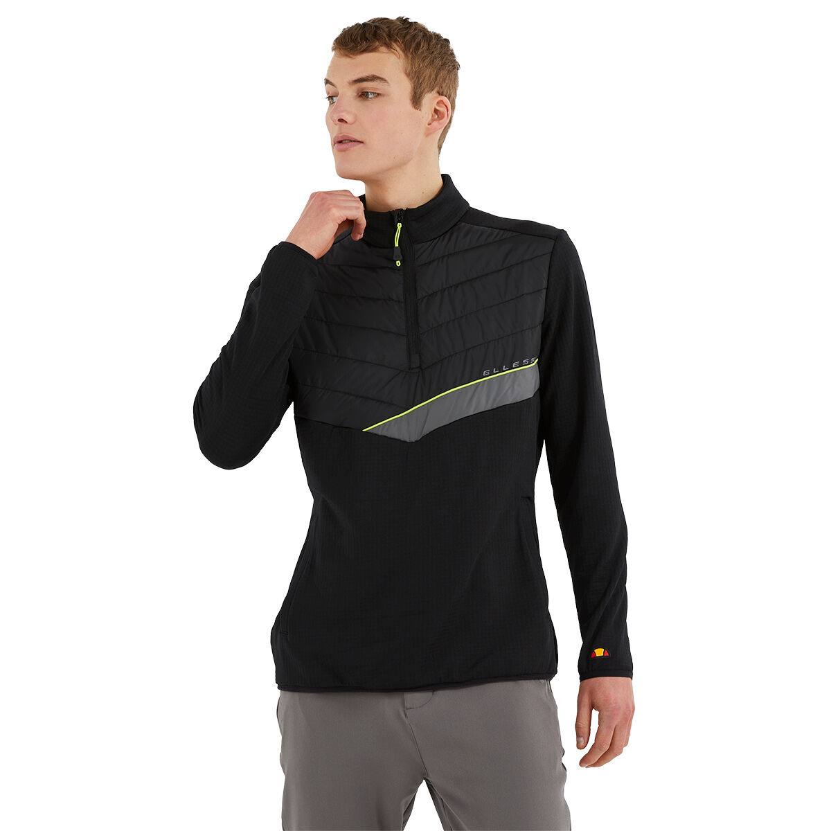 Ellesse Men's Gueza Golf Midlayer, Mens, Black, Medium | American Golf von Ellesse