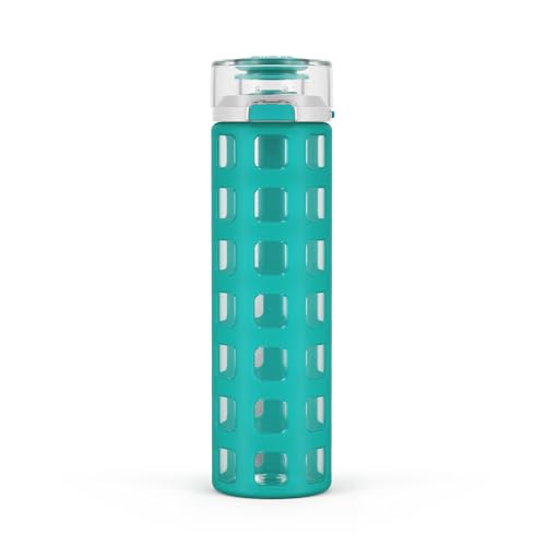 Ello Syndicate BPA-freie Wasserflasche mit Deckel zum Aufklappen, 567 ml, Mint von Ello