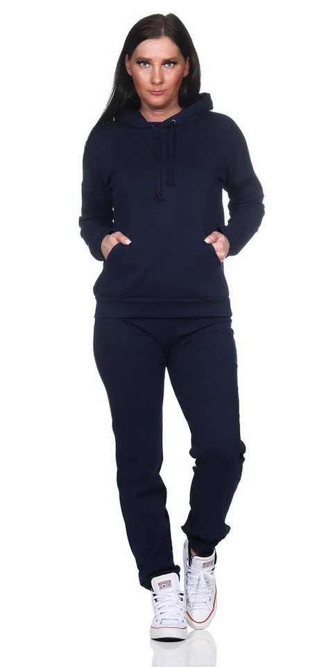 EloModa Freizeitanzug Damen Jogginganzug Freizeitanzug mit Kapuzenpullover, S M L XL 2XL (2-tlg) von EloModa