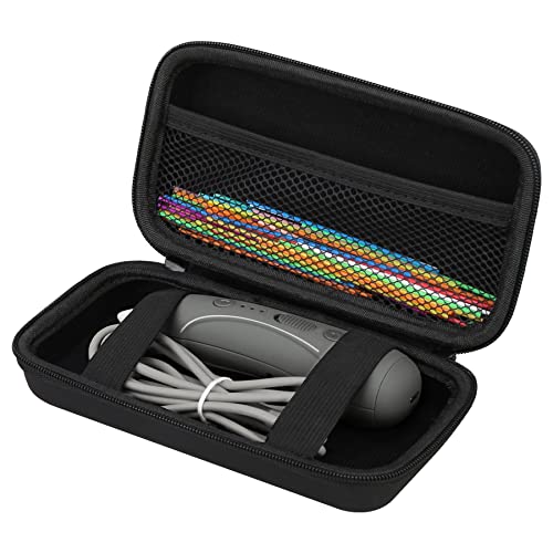 Elonbo Tragetasche für 3Doodler Start+ Essentials (2024) 3D Stift Set für Kinder, 3D Druck Stifte Travel Storage Organizer Halter, schwarz+innen schwarz von Elonbo