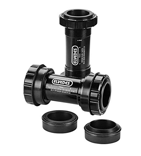 Elvedes Boitier De Pédalier Compatible Sram Dub Bb30 + Pf30 e-cykel pedalbox, Schwarz, Standard von Elvedes