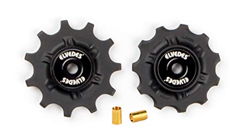 Elvedes 1 Kit Galets de derailleur 2 x 11 dents roulements annulaires INOX incl. Bushing ABEC 5 Reifen, Schwarz, 9v / 10v / 11v Elvedes 1 Kit Galets de derailleur 2 x 11 dents roulements annulaires INOX incl. Bushing ABEC 5 Reifen, Schwarz, 9v / 10v / 11v von Elvedes