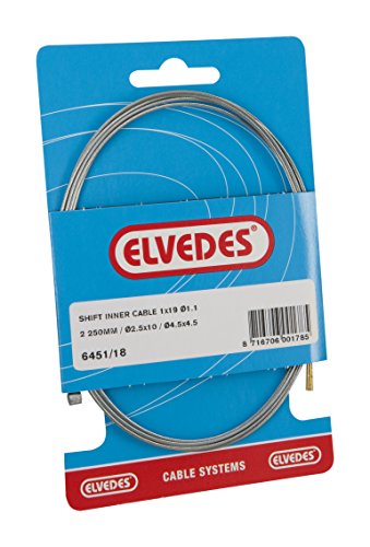 Elvedes Shift Innenzug Schalthebel Edelstahl 2250 mm Universal Sturmey Archer/Nimbus-Schwarz, Metallic/Metallic, 2.25 m von Elvedes