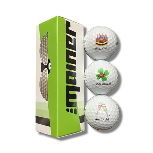 Emainer Golfball, 3 Geburtstags- Golfbälle, Dieser Ball kennt auch Dein Handicap oder Alter (3er Pack) Emainer Golfball, 3 Geburtstags- Golfbälle, Dieser Ball kennt auch Dein Handicap oder Alter (3er Pack) von Emainer
